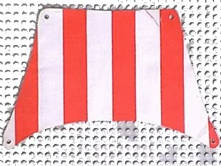LEGO onderdeel Cloth Sail 27 x 17 Top with Red Thick Stripes Pattern (sailbb04)