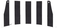 LEGO part Cloth Sail 30 x 15 Bottom with Black Thick Stripes Pattern sailbb07