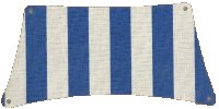 LEGO part Cloth Sail 30 x 15 Bottom with Blue Thick Stripes Pattern sailbb21