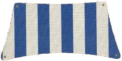 LEGO onderdeel Cloth Sail 30 x 15 Bottom with Blue Thick Stripes Pattern (sailbb21)