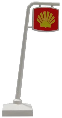 LEGO onderdeel Road Sign Cantilever Curved with Shell Logo Pattern (x454pb01)