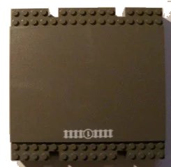 LEGO onderdeel Baseplate, Raised Platform 16 x 16 x 2 1/3 with Train Tracks and Number 1 in Circle Pattern (Sticker) - Set 4513 (2617pb01)