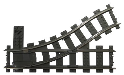 LEGO onderdeel Train, Track 9V Switch Point Left (2861c01)