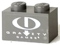 LEGO onderdeel Brick 1 x 2 with Gravity Games Logo Pattern (Sticker) - Set 3535 3004pb015