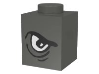 LEGO part Brick 1 x 1 with Eye Grim Right Pattern 3005pb002