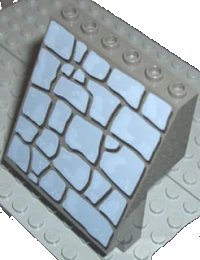 LEGO part Panel 4 x 6 x 6 Sloped with Rock Pattern 30156px1