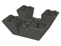 LEGO part Schräge, Invertiert 65 6 x 6 x 2 Quad mit Aussparungen 30373