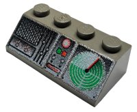 LEGO part Slope 45 2 x 4 with Radio and Radar Console Pattern 3037px7