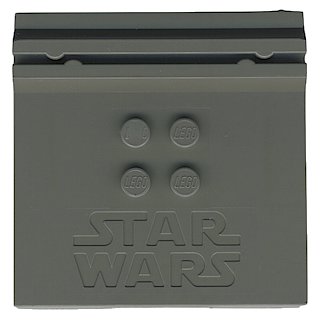 LEGO onderdeel Tile, Modified 6 x 6 x 2/3 with 4 Studs and Debossed Star Wars Logo (30566)