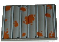 LEGO part Slope 10 6 x 8 with Rusting Sheet Metal Roof Pattern 4515px2