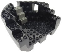 LEGO part Boat, Hull Small Bow 12 x 12 x 5 1/3 with Black Top (6050 / 6051) 6050C03