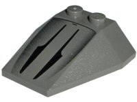 LEGO part Wedge 4 x 4 Triple without Stud Notches with Black Lines Pattern 6069px3