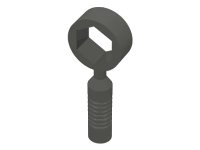 LEGO part Minifigure, Utensil Tool Box Wrench - 6-Rib Handle 6246d