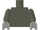 LEGO part Torso Plain / Dark Gray Arms / Light Gray Hands 973c022