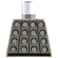 LEGO part Torso Studded Armor with Silver Circles, Black Belt Pattern 973p45