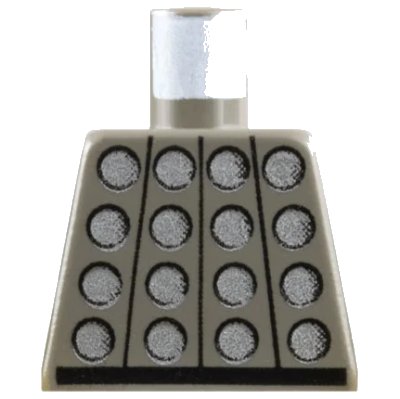 LEGO onderdeel Torso Studded Armor with Silver Circles, Black Belt Pattern (973p45)
