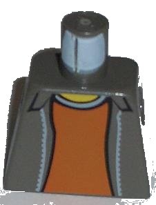 LEGO part Torso Spider-Man Open Jacket with Collar and Dark Orange Shirt Pattern (973pb0287)