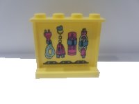 LEGO onderdeel Panel 1 x 4 x 3 with Side Supports - Hollow Studs with Plug and Flash Drives Pattern (Sticker) - Set 41329 60581pb116