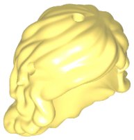 LEGO part Mini Doll, Hair Friends Long Wavy, Hole on Top, Hole on Side 92256