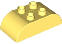LEGO part Duplo, Brick 2 x 4 Slope Curved Double 98223