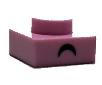 LEGO part Plate 1 x 1 with Black Curved Eyebrow Pattern 3024pb014