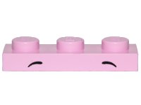 LEGO part Plaque 1 x 3 avec 2 petits arcs noirs, milieu et arrondis motif (Sourcils Unikitty / Disco Kitty) 3623pb019