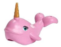 LEGO onderdeel Whale with Dark Turquoise Eyes Pattern with Pearl Gold Horn (Narwhal) 49518c01pb01