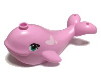 LEGO part Whale with Dark Turquoise Eyes Pattern 49518pb01