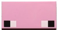 LEGO onderdeel Tile 2 x 4 with 2 White and Black Squares Pattern (Minecraft Pig Eyes) 87079pb0696