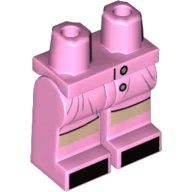 LEGO part Hips and Legs with Dress and Shoes with Black Toes Pattern 970c00pb0860