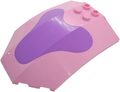 LEGO part Windscreen 8 x 6 x 2 Curved Sloped Sides with Medium Lavender Patch Pattern (x224pb042)
