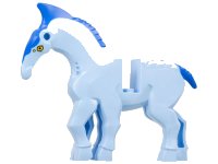 LEGO part Direhorse Body with Blue Crest, Mane, and Tail, and Yellow Eyes Pattern 1587pb01