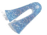 LEGO onderdeel Mini Doll, Cape Cloth, 2 Long Tails with Silver Iridescent Dots Pattern 61667