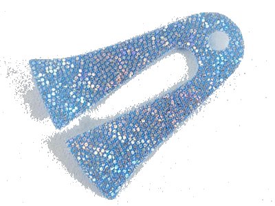 LEGO onderdeel Mini Doll, Cape Cloth, 2 Long Tails with Silver Iridescent Dots Pattern (61667)