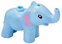 LEGO onderdeel Elephant, Friends, Baby with Bright Pink Ears Pattern (67153pb01)