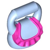 LEGO part Friends Accessories Bag Round with Dark Pink Ruffle Pattern 93090pb02