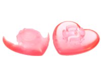 LEGO onderdeel Clikits, Icon Heart 2 x 2 Small with Pin, Polished (Transparent Colors Only) 46277