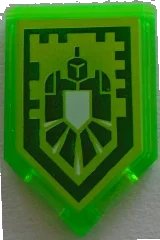 LEGO onderdeel Tile, Modified 2 x 3 Pentagonal with Nexo Power Shield Pattern - Gamma Rays 22385pb152