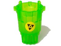 LEGO part Hero Factory Container Bucket with Meltdown Logo on Yellow Background Pattern (Sticker) - Set 7148 87826pb01