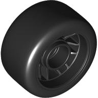 LEGO part Wheel 24 x 13.4 with Pin Hole with Molded Black Hard Rubber Tire Pattern 105162pb01