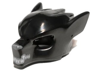 LEGO onderdeel Minifigure, Headgear Mask Wolf with Fangs and Dark Bluish Gray Nose Pattern (11233pb04)