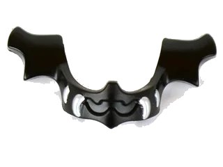 LEGO onderdeel Minifigure, Visor Chin Guard Elaborate with Silver Fangs Pattern (11691pb01)