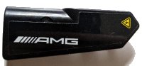LEGO part Technic, Panel Fairing #21 Very Small Smooth, Side B with White 'AMG' Logo and Yellow Electricity Warning Triangle Pattern (Sticker) - Set 42165 11946pb106