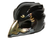 LEGO part Minifigure, Headgear Mask Bird (Raven) with Gold Beak and Gold Markings Pattern 12550pb01
