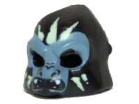 LEGO part Minifigure, Headgear Mask Gorilla with Sand Blue Face, White Fangs, and Yellowish Green Face Paint, Open Mouth Pattern 13361pb01