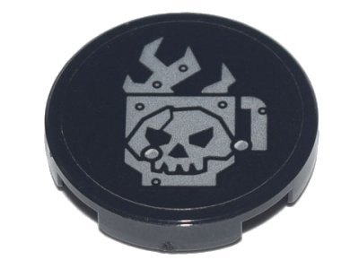 LEGO onderdeel Tile, Round 2 x 2 with Bottom Stud Holder with Coffee Cup with Skull, Steam and Metal Rivets Pattern (Sticker) - Set 70840 (14769pb373)