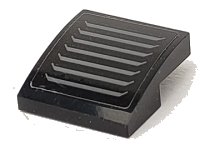 LEGO part Slope, Curved 2 x 2 x 2/3 with Dark Bluish Gray Vents Pattern (Sticker) - Set 60160 15068pb294