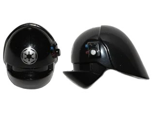 LEGO onderdeel Minifigure, Headgear Helmet SW Imperial Gunner with Silver SW Imperial Logo Pattern (15310pb01)