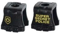 LEGO onderdeel Minifigure Vest Body Armor with Minifigure Head Badge and 'SUPER SECRET POLICE' Pattern 15423pb01