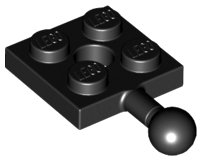 LEGO part Plate, Modified 2 x 2 with Tow Ball and Hole (15456)